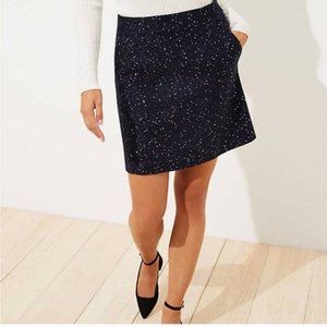 Loft Black/Blue Sequin Skirt - image 1